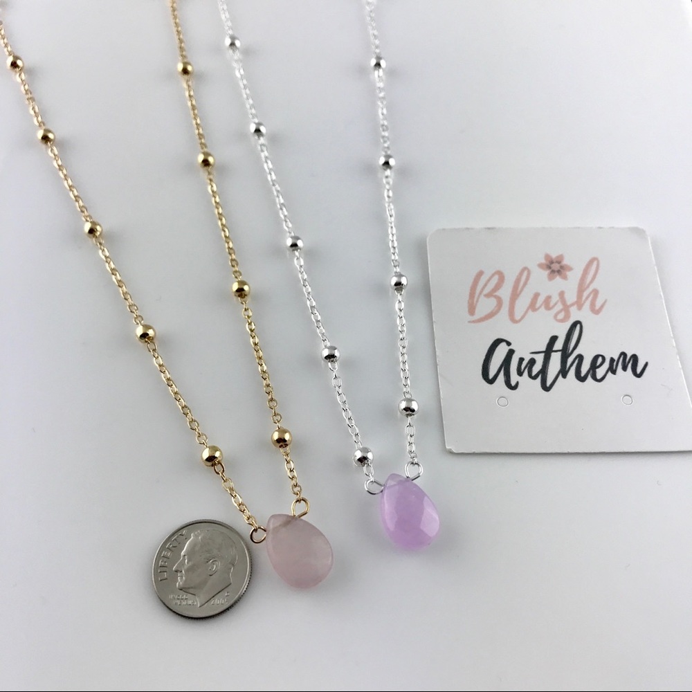 3 for $25⚡️moonstone waterdrop beaded necklace - Picture 5 of 6
